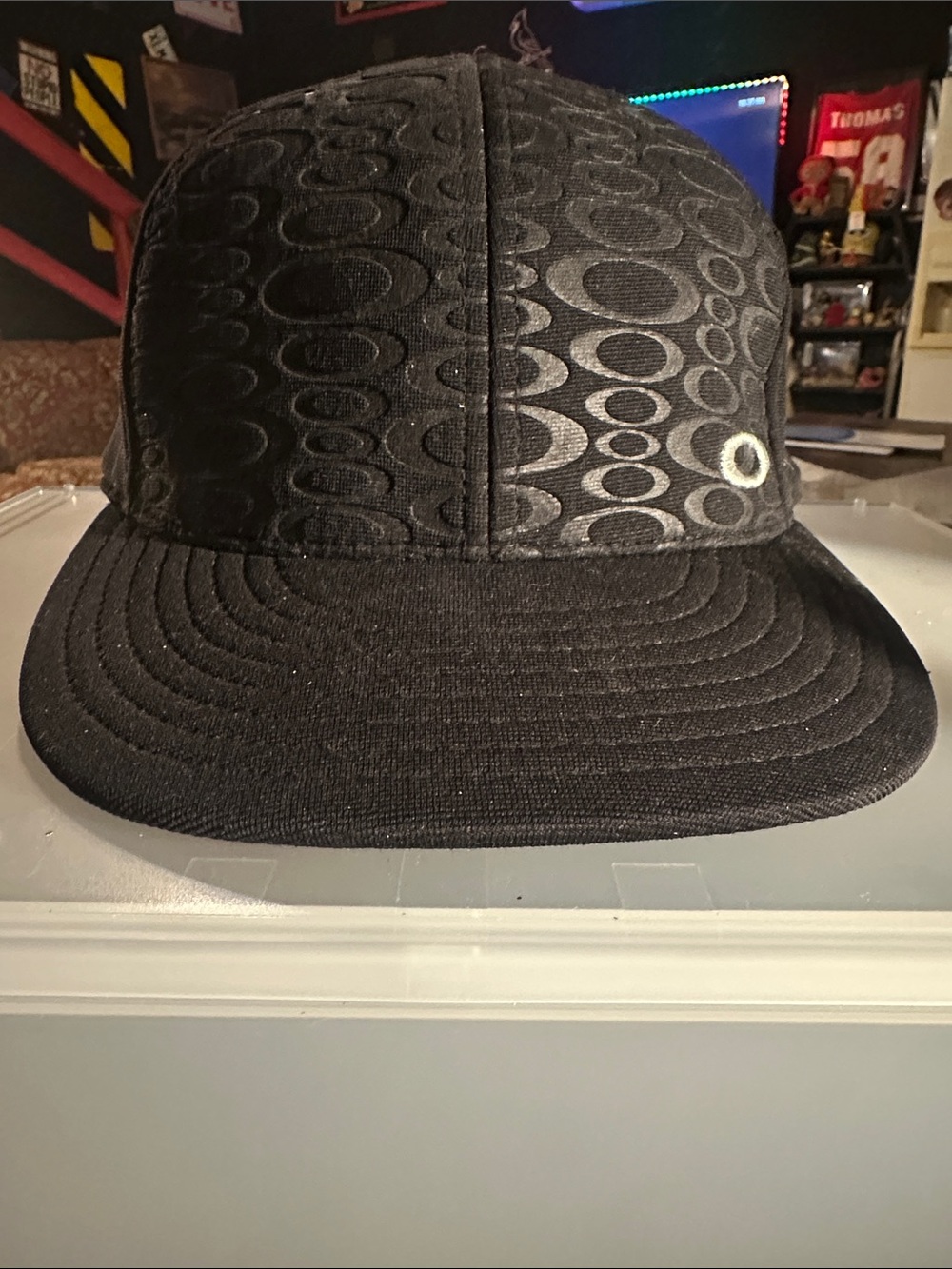 Oakley Black Patterned 5-Panel Snapback Hat